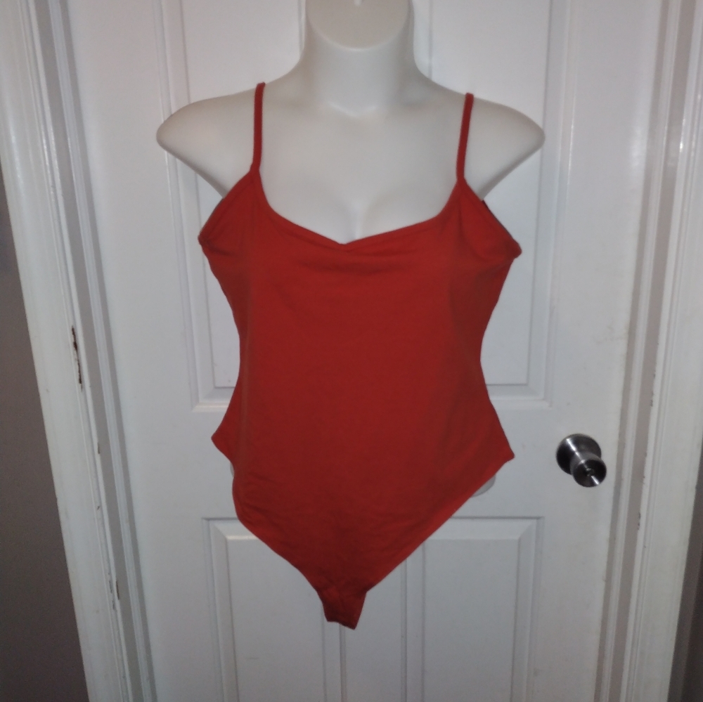 🆕️Forever 21 Rustic Orange Plus Size Knit Bodysuit Sz 2X NWT